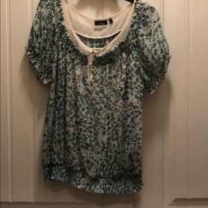 Bl/tourqouise blouse